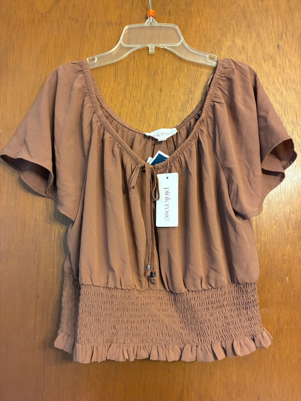 Pink Rose Women's Rust Crop Top